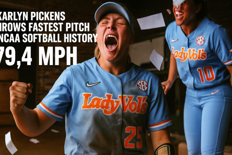 Karlyn Pickens Breaks NCAA Softball Record with 79.4 MPH Fastball