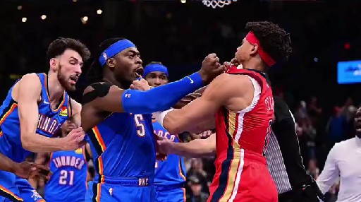 Pelicans Escort Jeremiah Fears to Locker Room After Altercation With Lu Dort Pelicans Escort Jeremiah Fears to Locker Room After Altercation With Lu Dort