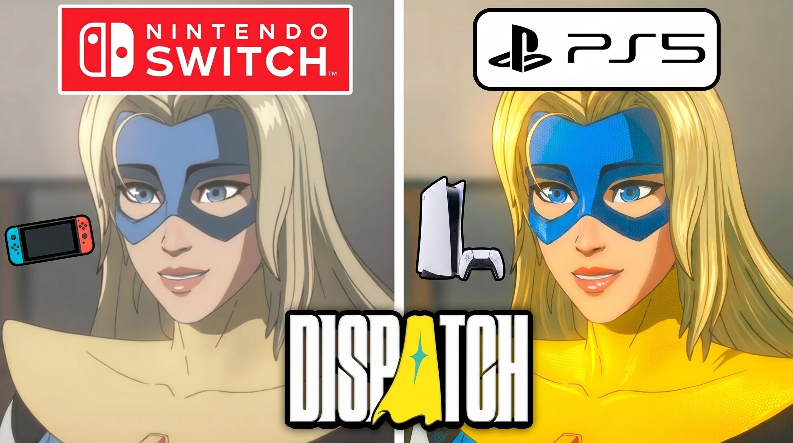 Dispatch censored Switch 2 vs uncensored PS5 comparison